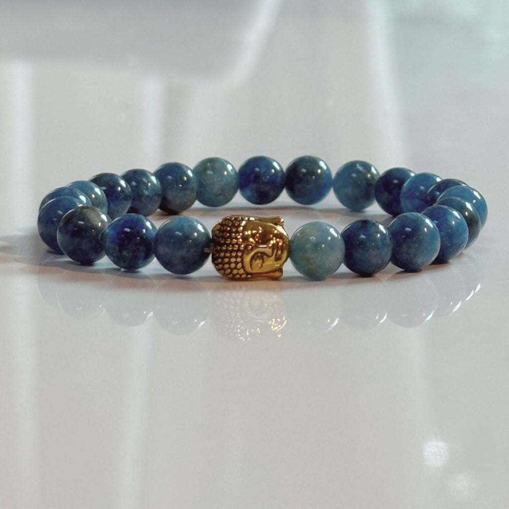 Buddha Crystal Beaded Bracelet - Apatite