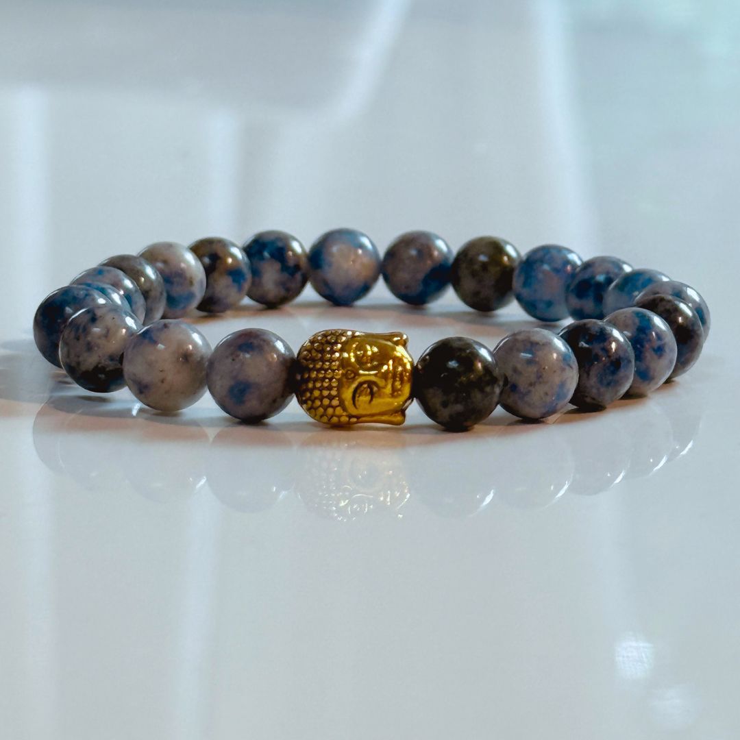 Buddha Crystal Beaded Bracelet - Sodalite