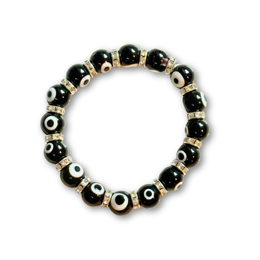 Evil Eye Beaded Bracelets - Black