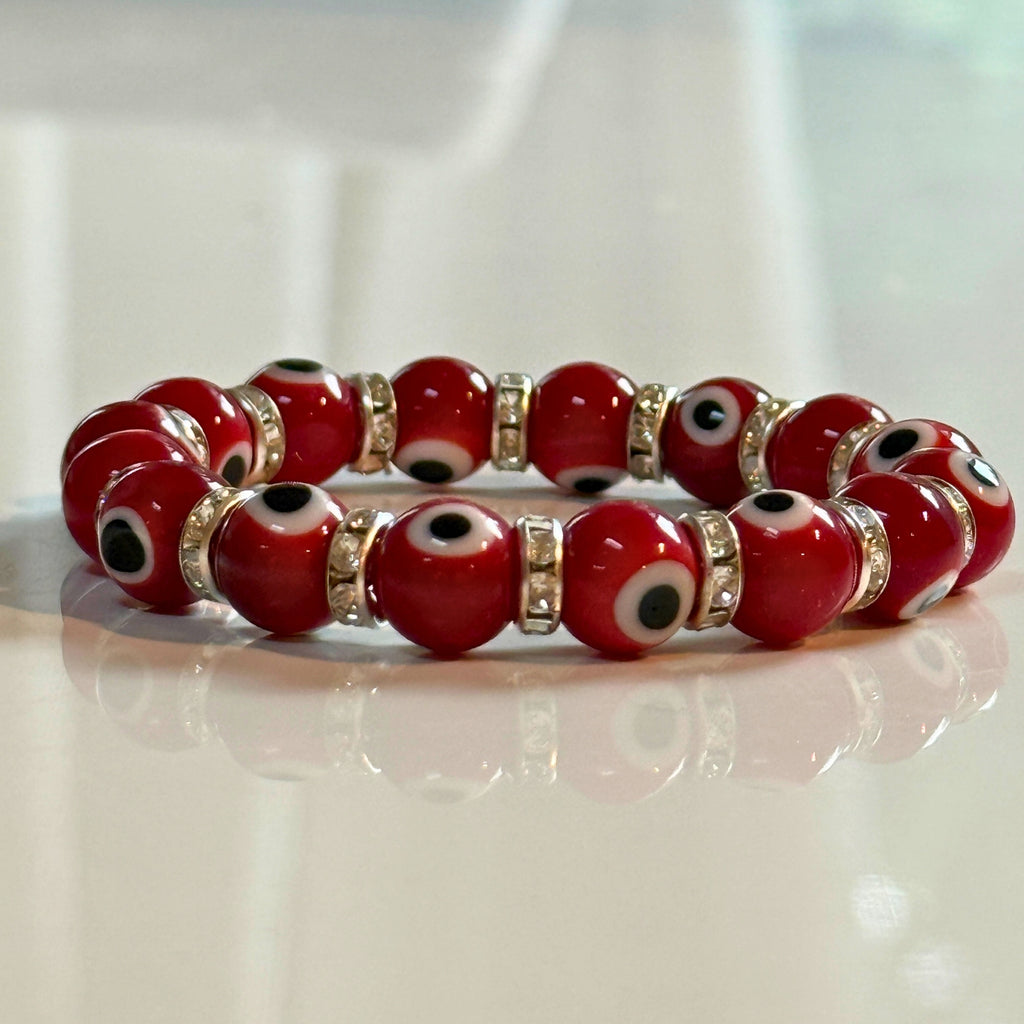 Evil Eye Beaded Bracelets - Red