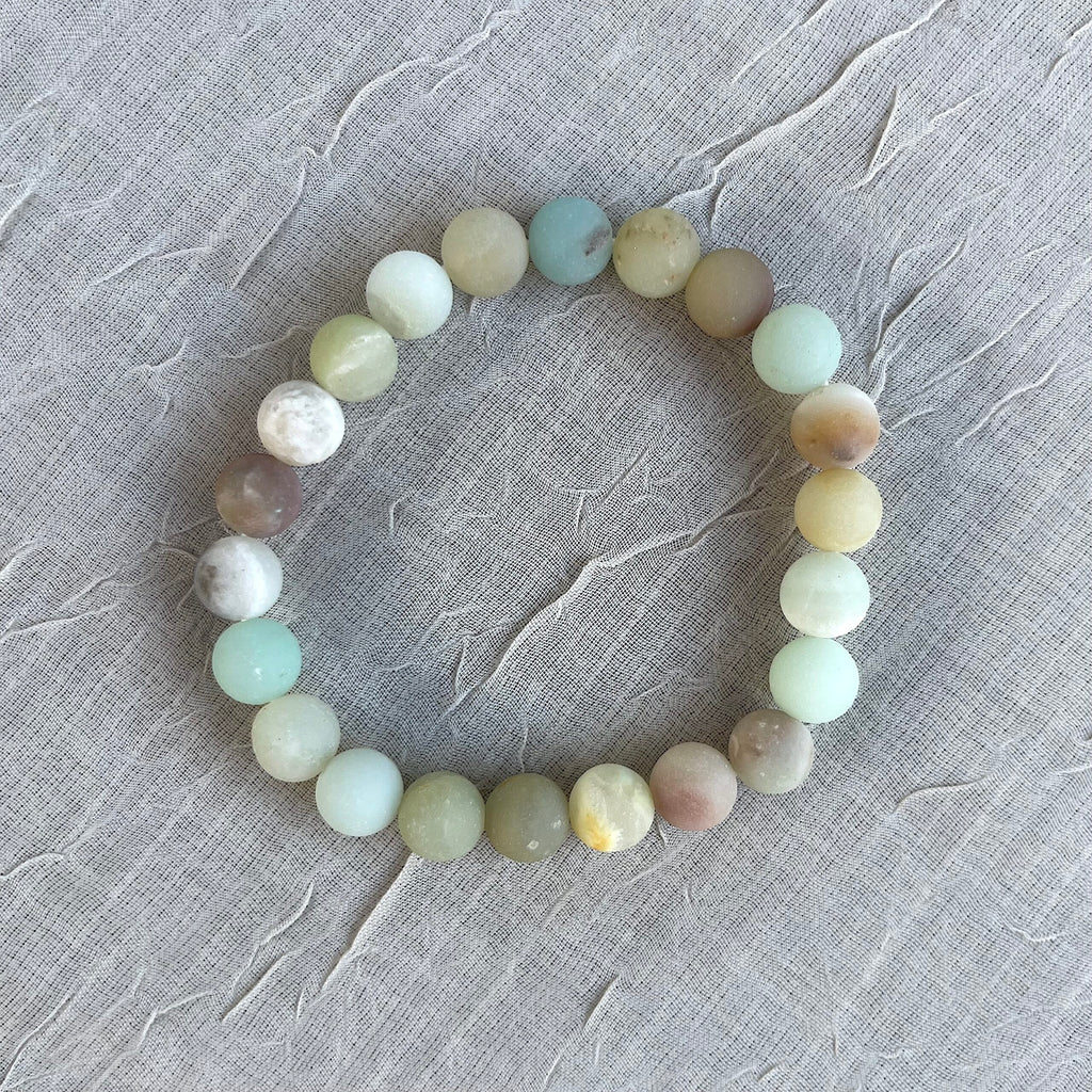 Crystal Healing Beaded Bracelet, Amazonite