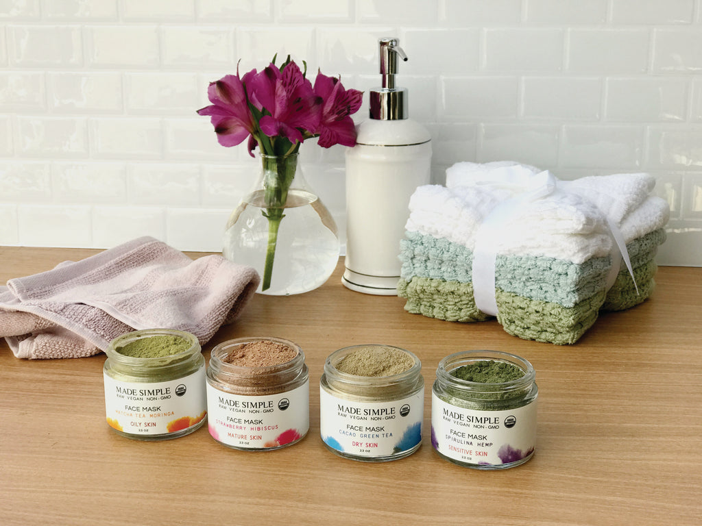 Strawberry Hibiscus Face Mask for Mature Skin - Certified Organic, Vegan & Cruelty-free