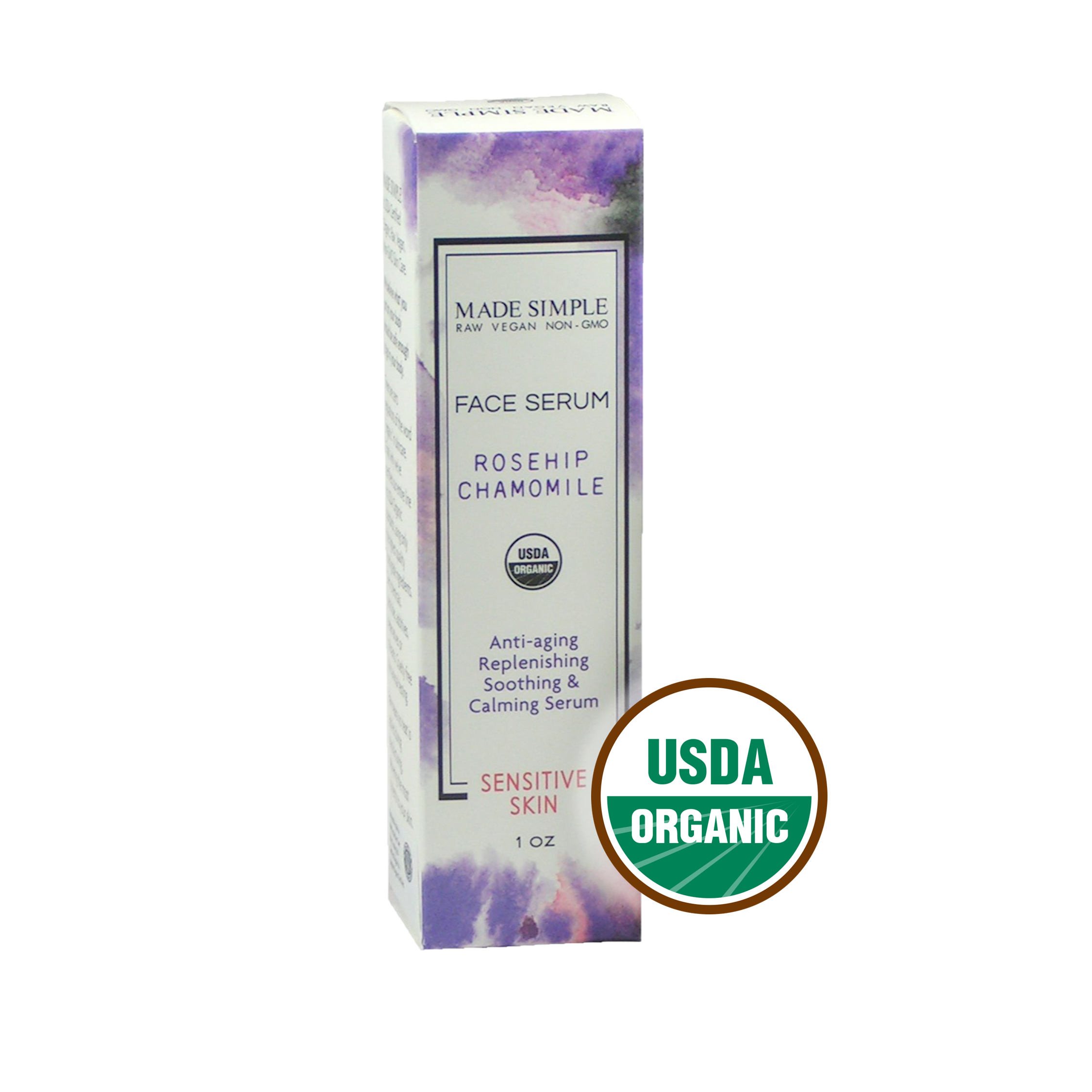 Rosehip Chamomile Face Serum for Sensitive Skin - Certified Organic, Vegan & Cruelty-free