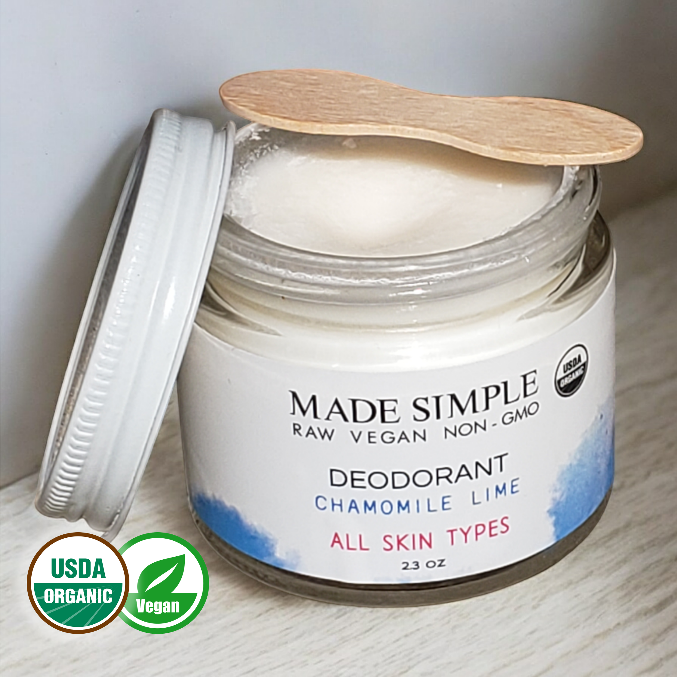 Chamomile Lime Deodorant - Certified Organic, Vegan & Cruelty-free