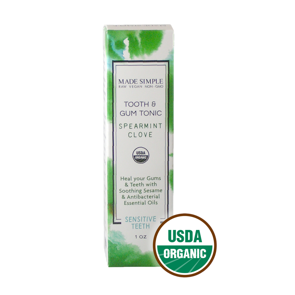Spearmint Clove Tooth & Gum Tonic - Certified Organic, Vegan & Cruelty-free