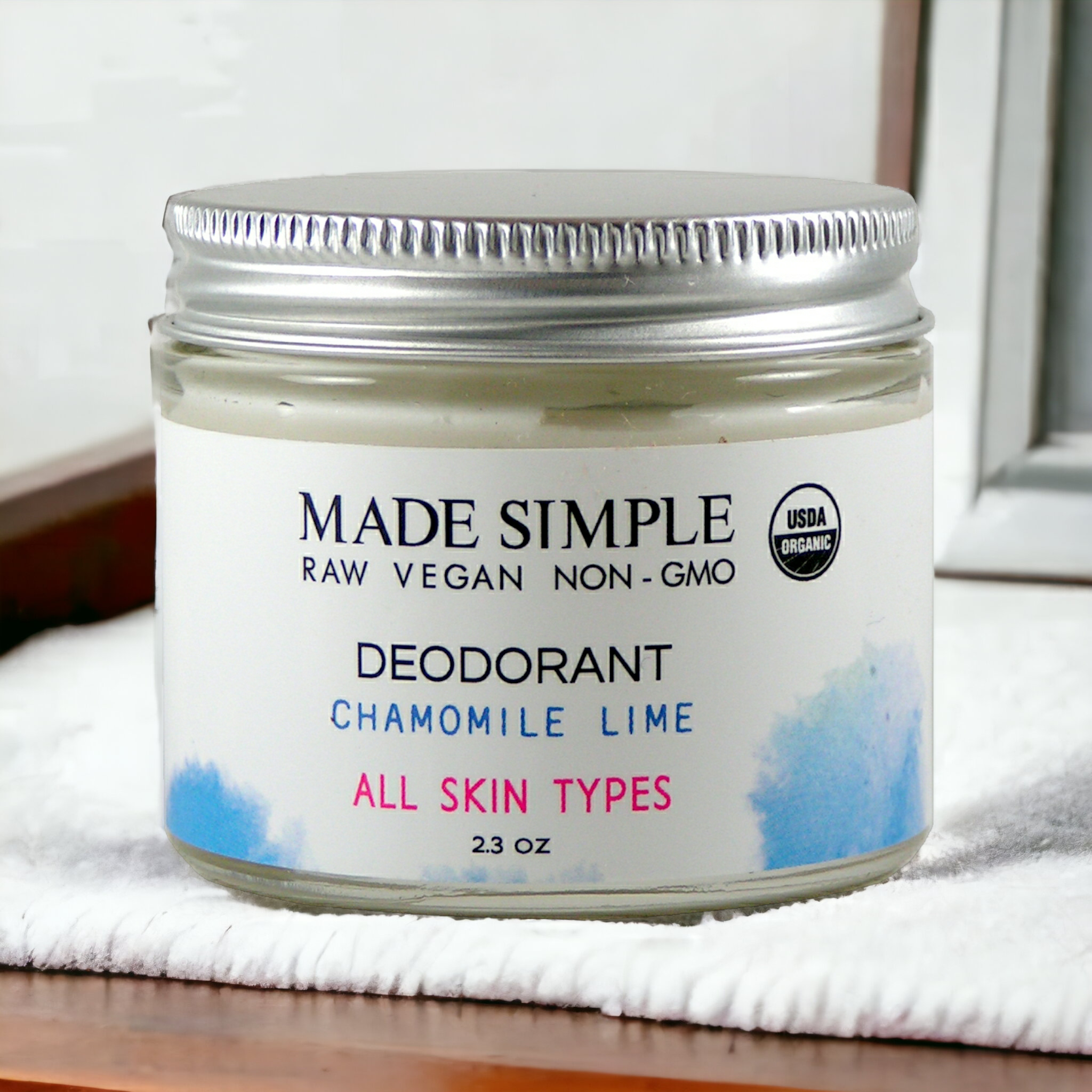 Chamomile Lime Deodorant - Certified Organic, Vegan & Cruelty-free